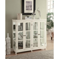 Coaster Furniture 950306 4-door Display Accent Cabinet White